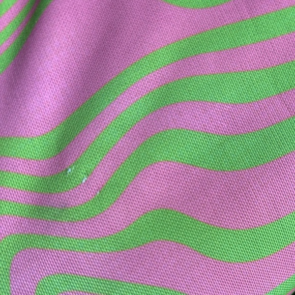 Maisie Wilen Printed Green Pink Stretch Mesh Mini Dress Size Small - Picture 8 of 8